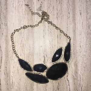 Black and Gold Necklace and earring set